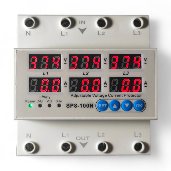 Фото - Реле напруги 3 фази 63А 380V, Реле захисту