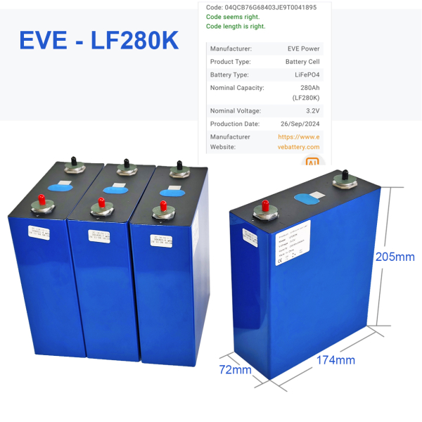 Фото - Комірка EVE LF280K V3, 280Ah, LiFePo4