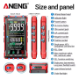Мультиметр Aneng 622B 1000V AC/DC Voltage, 10A AC/DC Current, NCV, VA кольоров.дисплей, True RMS, Smart, лазерний індикатор