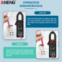 Струмові (токові) кліщі Aneng  ST211 600V AC/DC Voltage, 400A AC Current, NCV, мультиметр, кольор. дисплей, True RMS