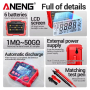 Тестер опору ізоляції Aneng MH16 750V AC/ 1000V DC Voltage, тест 500-2500V / 1МОм - 50ГОм, опір 0Ом - 50ГОм, LCD з підсвіткою