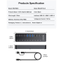 USB-хаб HUB, 10 портів (3хUSB 3.2 10Gbps + 7хUSB 3.0 5Gbps), з блоком живлення 12V 5A
