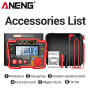Тестер опору ізоляції Aneng MH16 750V AC/ 1000V DC Voltage, тест 500-2500V / 1МОм - 50ГОм, опір 0Ом - 50ГОм, LCD з підсвіткою
