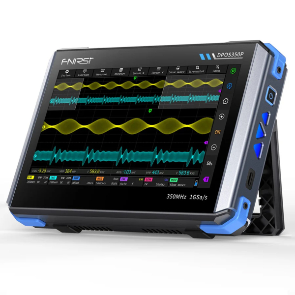 Фото - FNIRSI DPOS350P 4-в-1, 2 щупи, 350MHz*2 планшетний осцилограф / генератор сигналів / аналізатор спектру / аналізатор частотної характеристики, розширена комплектація