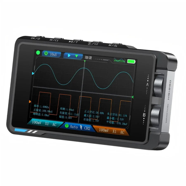 Фото - FNIRSI DS215H, 2 щупи, 50MHz*2 осцилограф / генератор сигналів, розширена комплектація