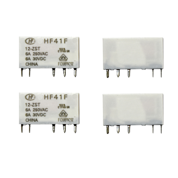 Фото - Реле DIN HF41F, котушка DC12VDC, контакти 1NO/NC, 6A 240VAC, 6A 30VDC