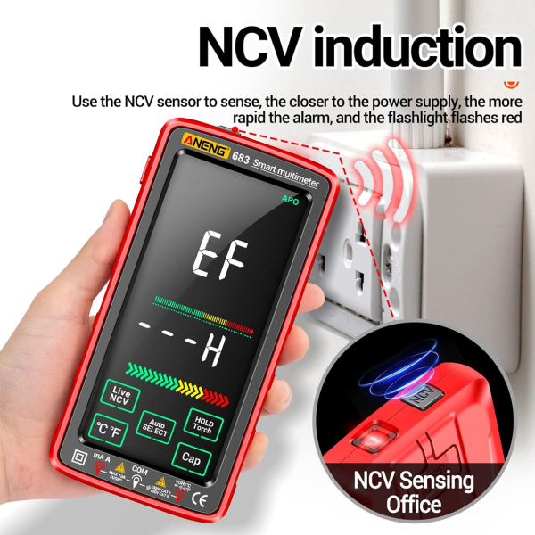 Фото - Мультиметр Aneng 683 750V AC/ 1000V DC Voltage, 10A AC/DC Current, NCV, VA кольоров.дисплей, Smart
