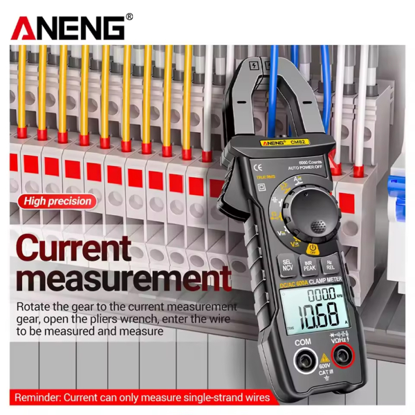 Фото - Струмові (токові) кліщі Aneng CM82 600V AC/DC Voltage, 600A AC/DC Current, NCV, мультиметр, LCD з підсвіткою, True RMS