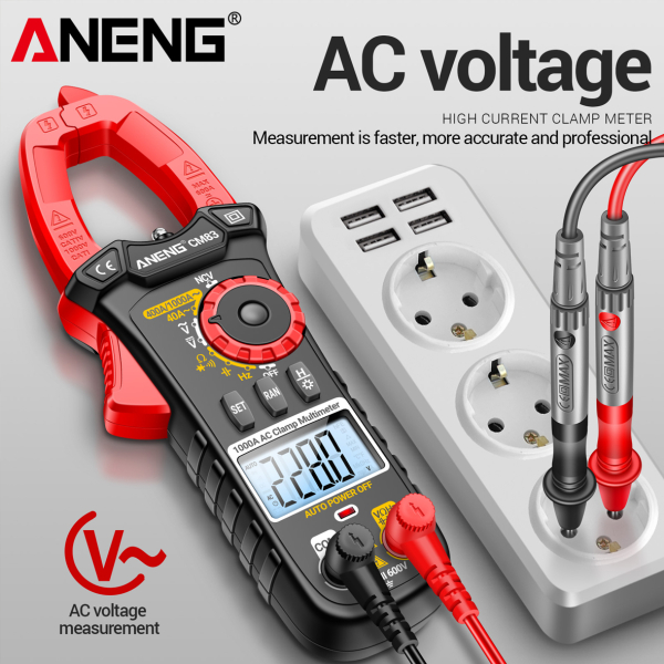 Фото - Струмові (токові) кліщі Aneng CM83 600V AC/DC Voltage, 1000A AC Current, NCV, мультиметр, LCD з підсвіткою