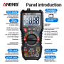 Мультиметр Aneng SZ11 750V AC/ 1000V DC Voltage, 20A AC/DC Current, NCV, LCD з підсвіткою, True RMS