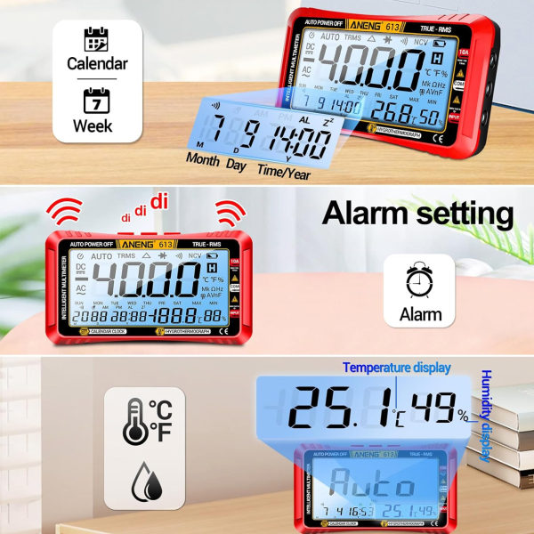 Фото - Мультиметр Aneng 613 600V AC/DC Voltage, 10A AC/DC Current, LCD з підсвіткою, True RMS, Smart
