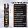 Струмові (токові) кліщі Aneng PN130 600V AC/DC Voltage, 100A AC/DC Current, NCV, мультиметр, VA кольоров. дисплей