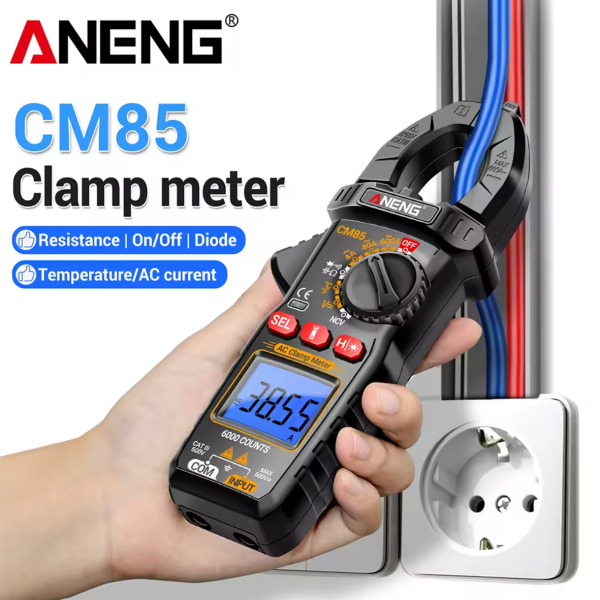 Фото - Струмові (токові) кліщі Aneng CM85 600V AC/DC Voltage, 600A AC Current, NCV, мультиметр, LCD з підсвіткою