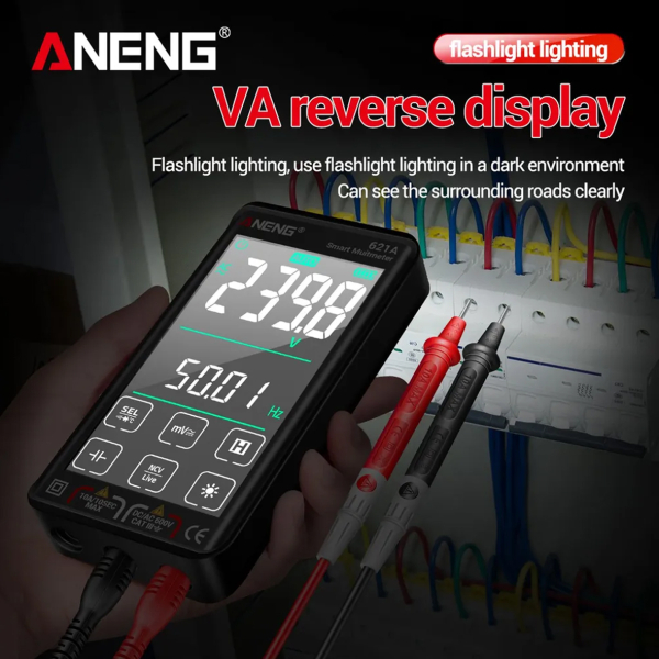 Фото - Мультиметр Aneng 621A 1000V AC/DC Voltage, 10A AC/DC Current, NCV, VA кольоров.дисплей, True RMS, Smart, літієвий акумулятор