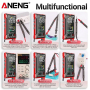 Мультиметр Aneng 622B 1000V AC/DC Voltage, 10A AC/DC Current, NCV, VA кольоров.дисплей, True RMS, Smart, лазерний індикатор