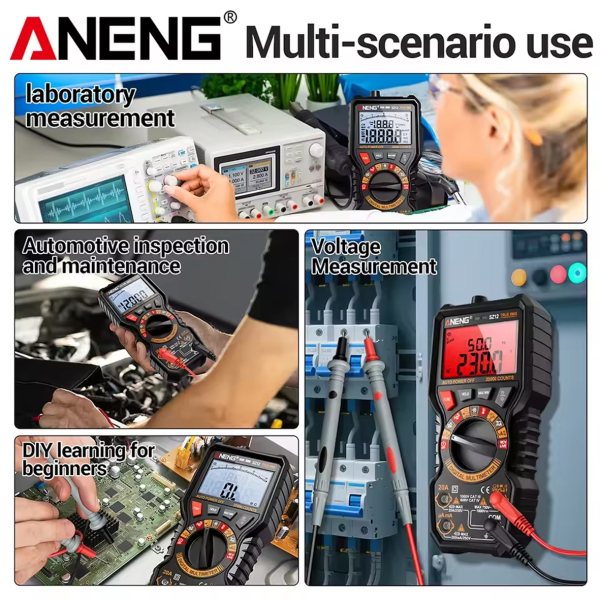 Фото - Мультиметр Aneng SZ12 750V AC/ 1000V DC Voltage, 20A AC/DC Current, NCV, LCD з підсвіткою, True RMS