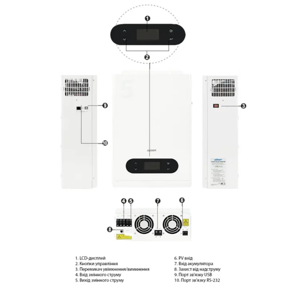 Фото - Інвертор VMS-III-5K-48 5000W OFF Grid (гібридний)