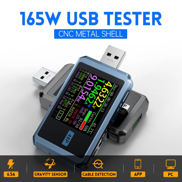 Фото - FNIRSI FNB48P USB тестер цифровий (струм / напруга / потужність / енергія) з Bluetooth