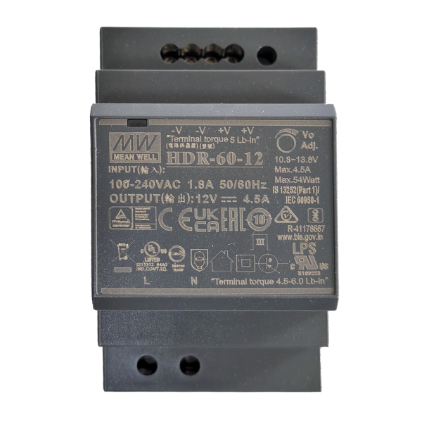 Фото - Блок живлення Mean Well HDR-60-12 оригінал (12VDC, 60W)