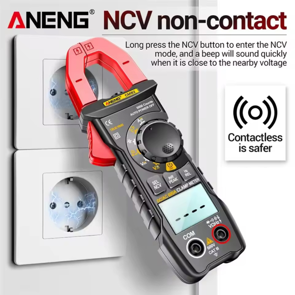 Фото - Струмові (токові) кліщі Aneng CM82 600V AC/DC Voltage, 600A AC/DC Current, NCV, мультиметр, LCD з підсвіткою, True RMS