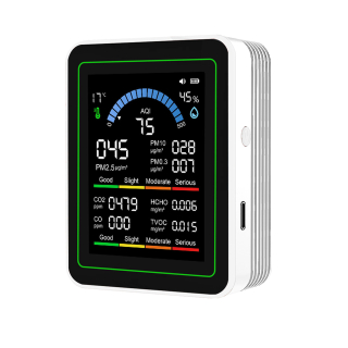 Фото - Монітор якості довкілля Z N-MT13 білий, AQI, CO2, CO, PM2.5, PM10, PM0.3, температура, вологість, HCHO, TVOC