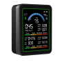 Монітор якості довкілля Z N-MT13 чорний, AQI, CO2, CO, PM2.5, PM10, PM0.3, температура, вологість, HCHO, TVOC