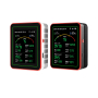 Монітор якості довкілля ZN-MT29 чорний, AQI, CO2, CO, PM2.5, PM1.0, PM10, PM0.3, температура, вологість, час, дата, HCHO, TVOC, Wi