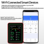 Монітор якості довкілля ZN-MT29 чорний, AQI, CO2, CO, PM2.5, PM1.0, PM10, PM0.3, температура, вологість, час, дата, HCHO, TVOC, Wi