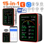 Монітор якості довкілля ZN-MT29 чорний, AQI, CO2, CO, PM2.5, PM1.0, PM10, PM0.3, температура, вологість, час, дата, HCHO, TVOC, Wi