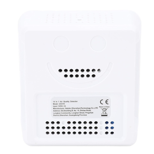 Фото - Монітор якості довкілля ZN-2CO10 білий, CO2, CO, PM2.5, PM1.0, PM10, температура, вологість, час, дата, HCHO, TVOC, WiFi Tuya, іст