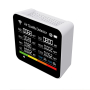 Монітор якості довкілля ZN-2CO10 білий, CO2, CO, PM2.5, PM1.0, PM10, температура, вологість, час, дата, HCHO, TVOC, WiFi Tuya, іст
