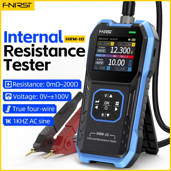 Фото - FNIRSI HRM-10 (тестер внутреннего сопротивления и напряжения батарей прецизионный)