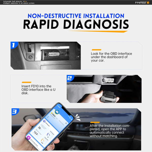 Фото - FNIRSI FD10 OBD2 автомобильный сканер для диагностики