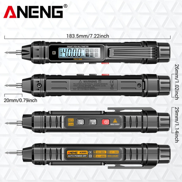 Фото - Мультиметр Aneng A3005A 600V AC/DC Voltage, NCV, LCD с подсветкой, True RMS, Smart
