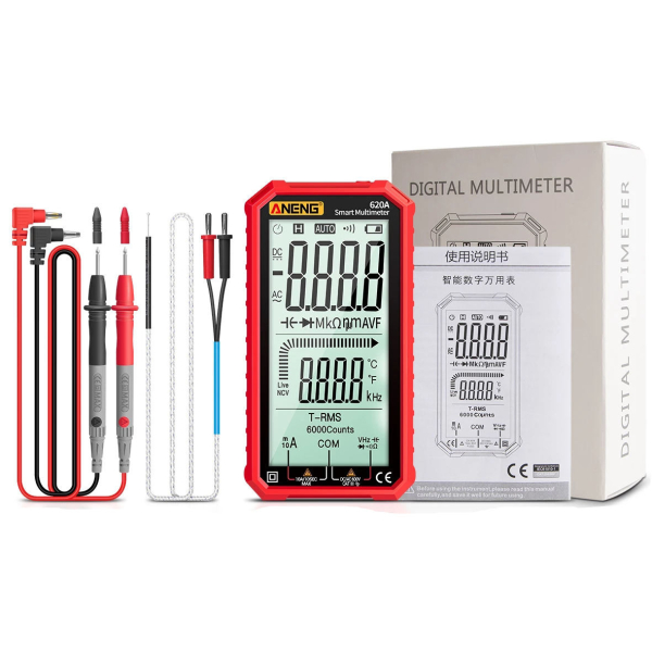 Фото - Мультиметр Aneng 620A 600V AC/DC Voltage, 10A AC/DC Current, NCV, LCD с подсветкой, True RMS, Smart