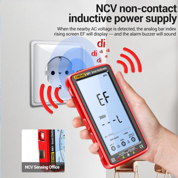 Фото - Мультиметр Aneng 681 750V AC/ 1000V DC Voltage, 10A AC/DC Current, NCV, LCD с подсветкой, True RMS, Smart