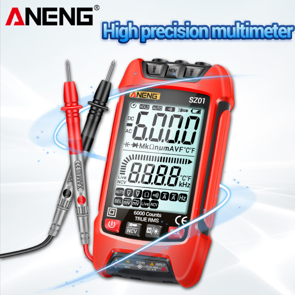 Фото - Мультиметр Aneng SZ01 600V AC/DC Voltage, 10A AC/DC Current, NCV, LCD с подсветкой, True RMS, Smart