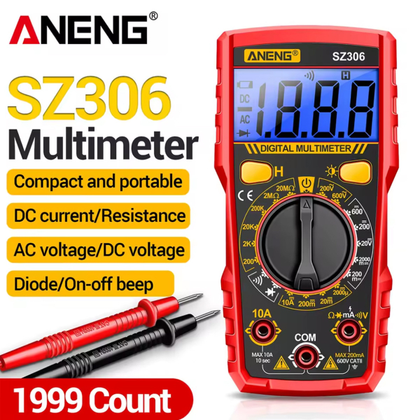 Фото - Мультиметр Aneng SZ306 600V AC/DC Voltage, 10A DC Current, LCD с подсветкой