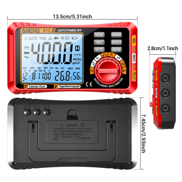 Фото - Мультиметр Aneng 612 600V AC/DC Voltage, 10A AC/DC Current, LCD с подсветкой, Smart