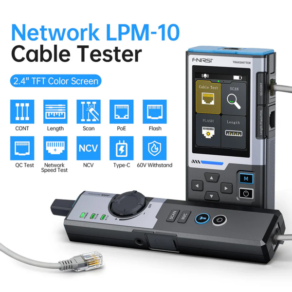 Фото - FNIRSI LPM-10A тестер мережевих кабелів