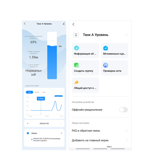 Фото - Контроллер уровня жидкости WiFi ультразвуковой