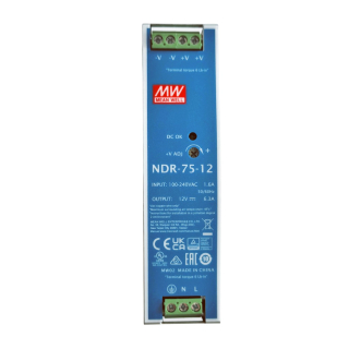 Фото - Блок живлення Mean Well NDR-75-12 оригінал (12VDC, 75W)
