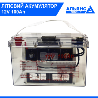 Фото - Аккумулятор LiFePO4 12V - 100 Ah литий-железо-фосфатный (прозрачный)