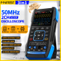 FNIRSI 2C53T, 2щупи (цифровий мультиметр / портативний осцилограф 50 МГц*2 / генератор сигналів / 9999 Count Smart професійний тестер), розширена комплектація