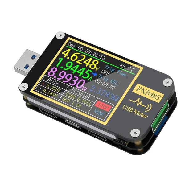 Фото - FNIRSI FNB48S USB тестер цифровий (струм / напруга / потужність / енергія) з Bluetooth