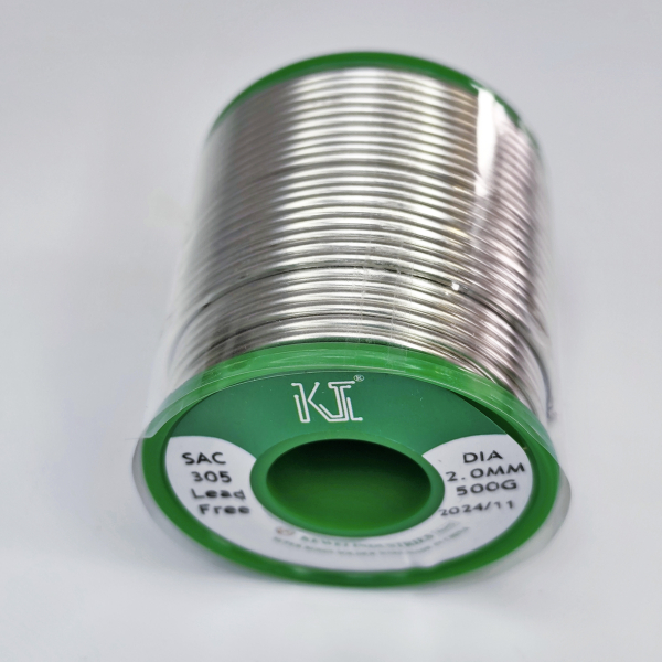 Фото - Припой Kewei Sn96.5Ag3.0Cu0.5 SAC305 (безсвинцевий зі сріблом) з флюсом діам. 2.0мм 500гр.