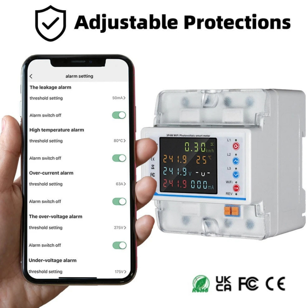 Фото - Лічильник електроенергії 3ф 100А WiFi Smart ECO з розмикачем, кольоровий дисплей