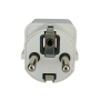 Перехідник вилки US/UK - EU (на тип E и F) мідні контакти, 2500W