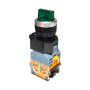 Перемикач з підсв. LA38-11X2D 2 пол. зел. 24VAC/DC 1NO/1NC  з фіксацією