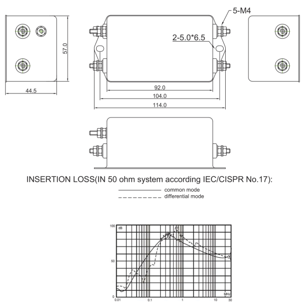 Фото - Фільтр ВЧ EMI 250VAC YB42D6-10A-S